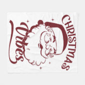 Weihnachtsstimmung Vintage-Design Fleecedecke (Vorderseite (Horizontal))