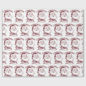 Weihnachtsstimmung Vintage-Design Geschenkpapier (Flach)