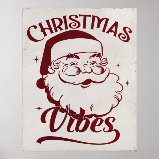 Weihnachtsstimmung Vintage-Design Poster (Vorne)