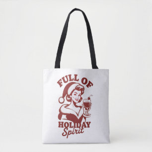 Weihnachtsstimmung voller Wein Sarkastische Weihna Tasche