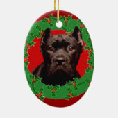 Weihnachtsstock Corso Hund Keramikornament (Hinten)