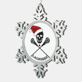 Weihnachtsstöcke Schneeflocken Zinn-Ornament (Rechts)