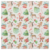 Weihnachtsstoff in Aquarellen Stoff (Muster)