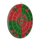 Weihnachtsstoffherzen Liebe Rot Dartscheibe (Vorderseite Links)
