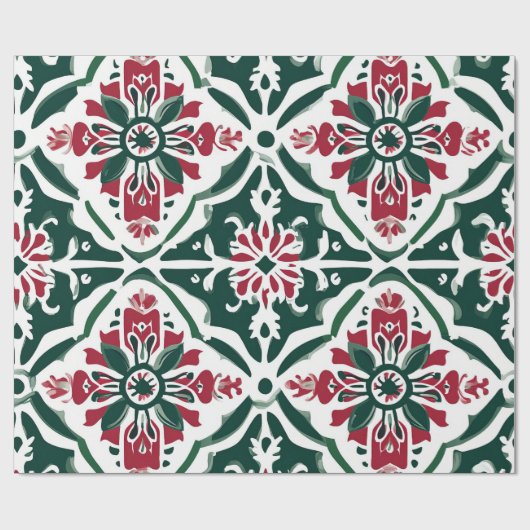 Weihnachtsstollen - Rot & Grün Geschenkpapier (Flach)