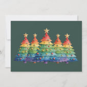 Weihnachtsstolz Regenbogen LGBTQ Gleichberechtigun Feiertagskarte (Vorderseite)