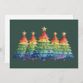 Weihnachtsstolz Regenbogen LGBTQ Gleichberechtigun Feiertagskarte (Vorne/Hinten)