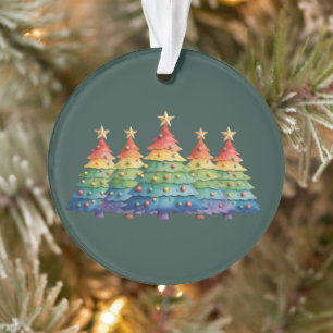 Weihnachtsstolz Regenbogen LGBTQ Gleichberechtigun Ornament