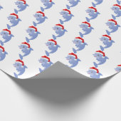 Weihnachtsstrand Delphin Party gefliest Geschenkpapier (Ecke)