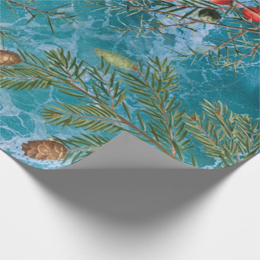 Weihnachtsstrand Geschenkpapier (Ecke)