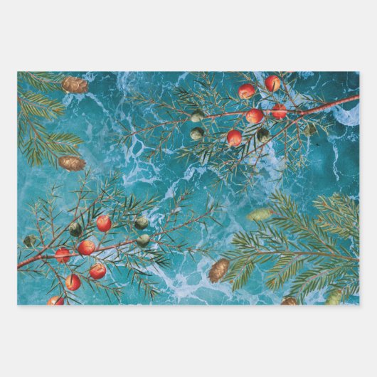 Weihnachtsstrand Geschenkpapier Set (Vorderseite 3)