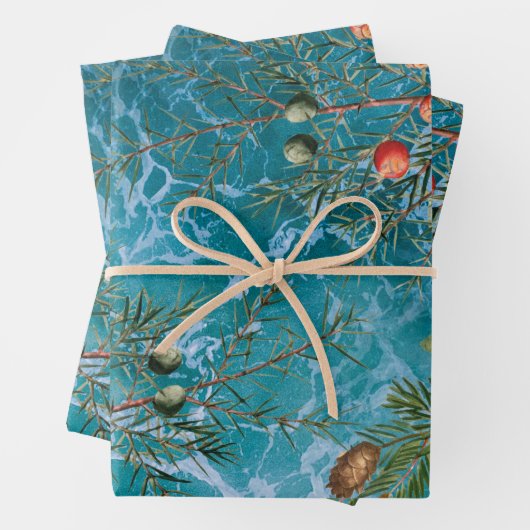 Weihnachtsstrand Geschenkpapier Set (Beispiel)