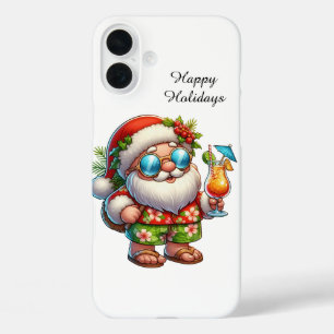 Weihnachtsstrand individuell anpassbarer Santa  iPhone 16 Plus Hülle