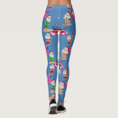Weihnachtsstrand Santa Claus Urlaub Leggings (Rückseite)