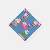 Weihnachtsstrand Santa Claus Urlaub Serviette (Ecke)