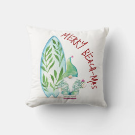 Weihnachtsstrand Santa Watercolor Kunst Kissen