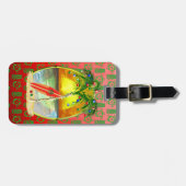 Weihnachtsstrand-Sonnenuntergang Gepäckanhänger (Vorderseite horizontal)