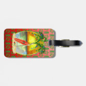 Weihnachtsstrand-Sonnenuntergang Gepäckanhänger (Rückseite horizontal)