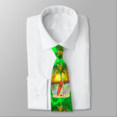 Weihnachtsstrand-Sonnenuntergang Krawatte (Gebunden)