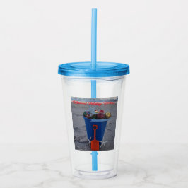 Weihnachtsstrand Thema Acrylic Tumbler Acryltrinkbecher