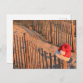 Weihnachtsstrand-Thema Postkarte (Vorne/Hinten)