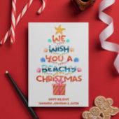 Weihnachtsstrand tropischer Strandbaum Karte