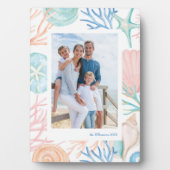 Weihnachtsstrand Wasserfarbe Seashell Foto Fotoplatte (Vorderseite)