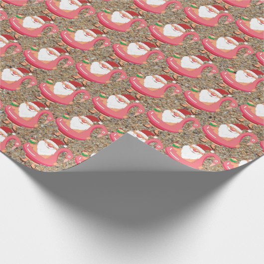 Weihnachtsstrand Weihnachten Geschenkpapier (Ecke)