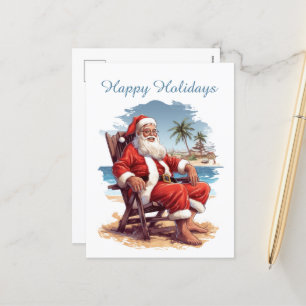 Weihnachtsstrand Weihnachten Weihnachtsmann hinzuf