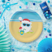 Weihnachtsstrand Weihnachtsfeiertag Pappteller (Party)