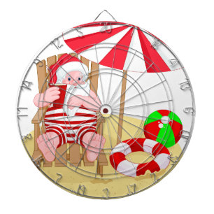 weihnachtsstrand weihnachtsmann dartscheibe