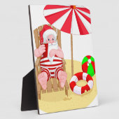 weihnachtsstrand weihnachtsmann fotoplatte (Seite)