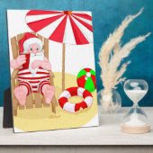 weihnachtsstrand weihnachtsmann fotoplatte (Seite)