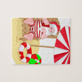 weihnachtsstrand weihnachtsmann puzzle (Horizontal)