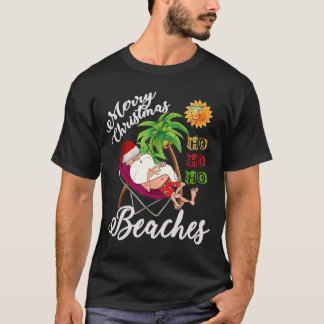 Weihnachtsstrände Sonnenbrille Urlaub T-Shirt
