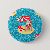 Weihnachtsstrandsklee Button (Vorderseite)