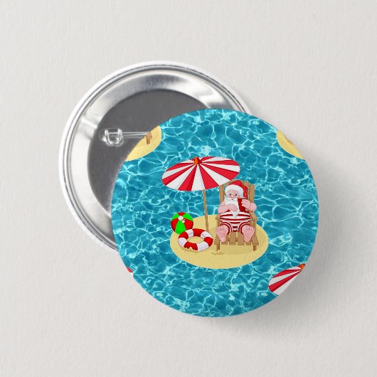 Weihnachtsstrandsklee Button (Vorne & Hinten)