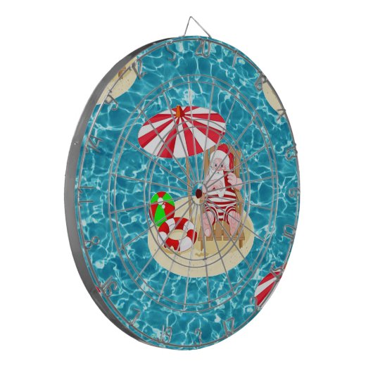 Weihnachtsstrandsklee Dartscheibe (Vorderseite Links)