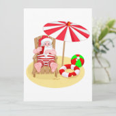 Weihnachtsstrandsklee Feiertagskarte (Stehend Vorderseite)