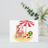 Weihnachtsstrandsklee Feiertagspostkarte (Stehend Vorderseite)