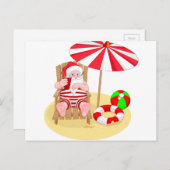 Weihnachtsstrandsklee Feiertagspostkarte (Vorne/Hinten)