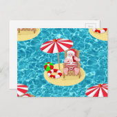 Weihnachtsstrandsklee Feiertagspostkarte (Vorne/Hinten)