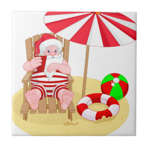 Weihnachtsstrandsklee Fliese