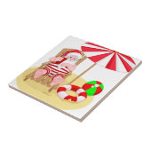 Weihnachtsstrandsklee Fliese (Seite)