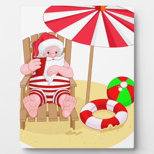 Weihnachtsstrandsklee Fotoplatte (Vorderseite)