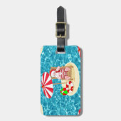 Weihnachtsstrandsklee Gepäckanhänger (Vorderseite vertikal)