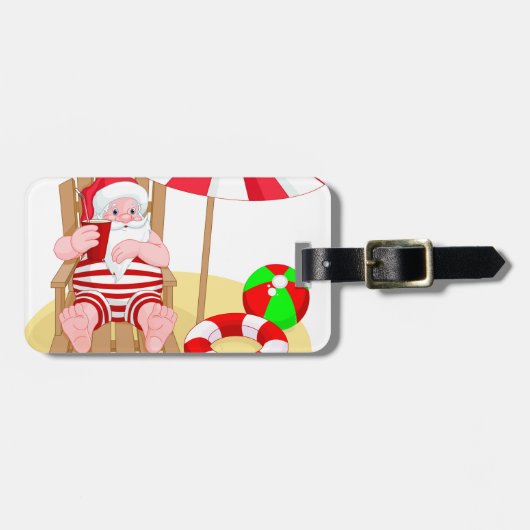 Weihnachtsstrandsklee Gepäckanhänger (Vorderseite horizontal)