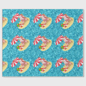 Weihnachtsstrandsklee Geschenkpapier (Flach)