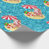 Weihnachtsstrandsklee Geschenkpapier (Ecke)