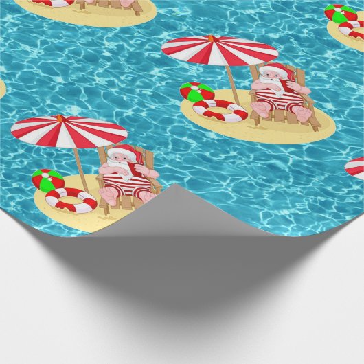 Weihnachtsstrandsklee Geschenkpapier (Ecke)